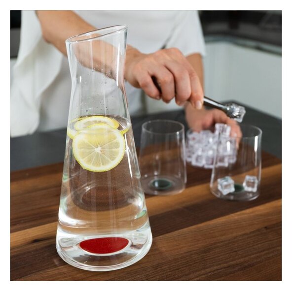 Trebonn SplitGlass Water Carafe Red Label Caraffa 1 Litro Cristallo Senza Piombo