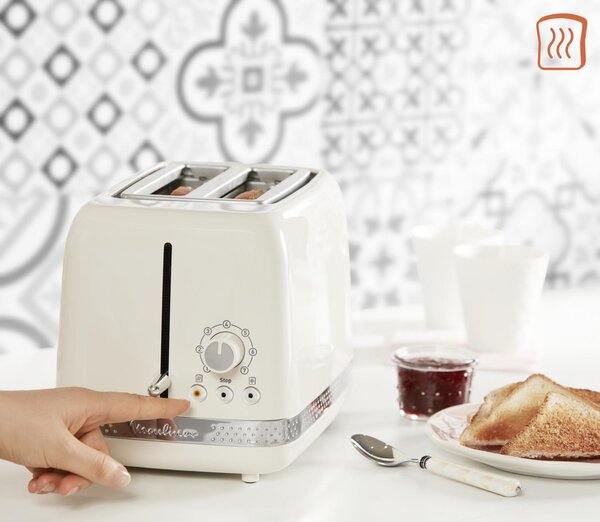 Moulinex Tostapane con pinze 2 fette Funzione arresto scongelamento riscaldamento 850 W colore Avorio - LT300AK