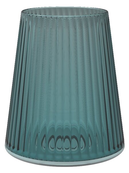 Trebonn SplitGlass Easy Aquamarine Bicchiere Vetro Sintetico Infrangibile Finitura Cannettata