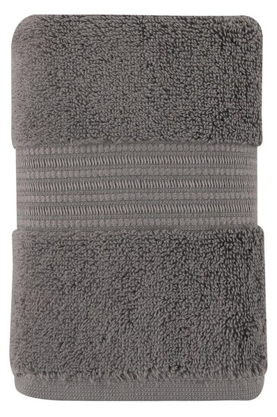 Asciugamano in cotone grigio scuro 50x30 cm Chicago - Foutastic