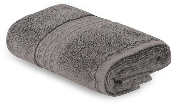 Asciugamano in cotone grigio scuro 50x30 cm Chicago - Foutastic