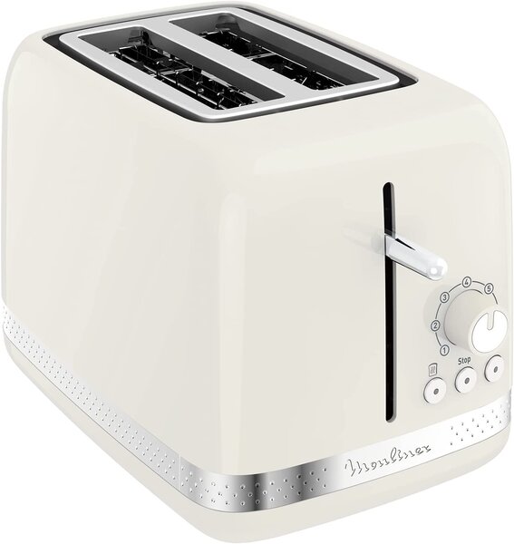 Moulinex Tostapane con pinze 2 fette Funzione arresto scongelamento riscaldamento 850 W colore Avorio - LT300AK