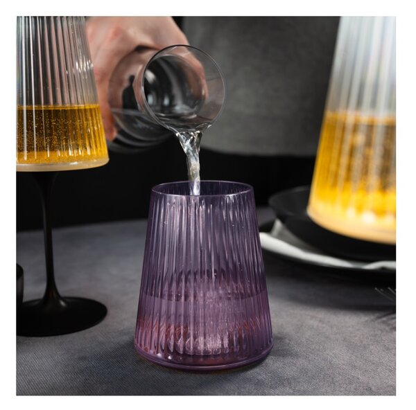 Trebonn SplitGlass Easy Lilac Bicchiere Vetro Sintetico Infrangibile Finitura Cannettata