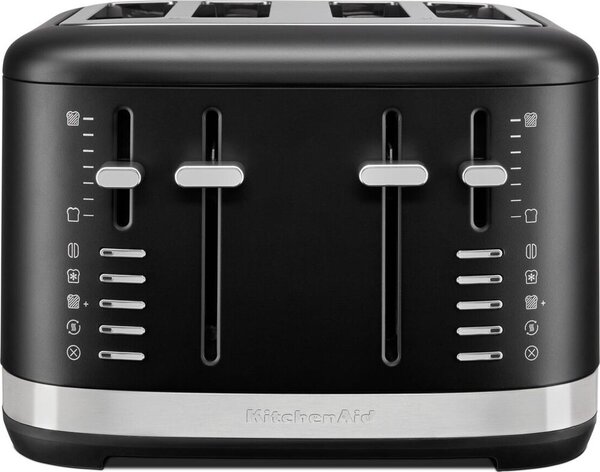 KITCHENAID Tostapane 4 Fette Potenza 1640 Watt con 7 Livelli di Doratura colore Nero - 5KMT4109EBM