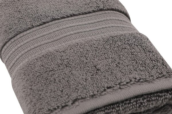 Asciugamano in cotone grigio scuro 50x30 cm Chicago - Foutastic