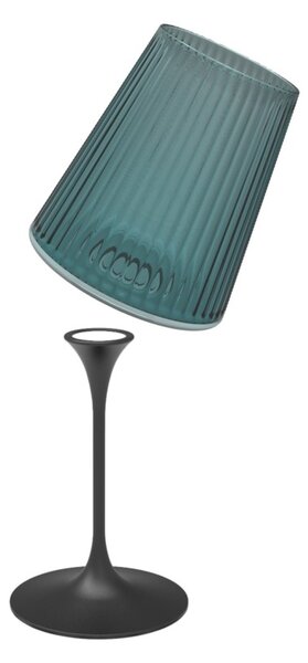 Trebonn SplitGlass Easy Aquamarine Bicchiere Vetro Sintetico Infrangibile Finitura Cannettata