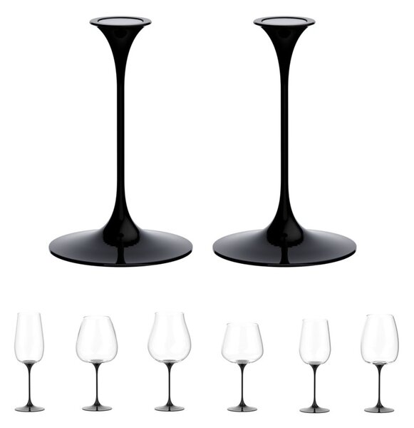 Trebonn SplitGlass Collezione Origini Stem Black 2 Steli Alluminio con Magnete per Bicchieri Origini