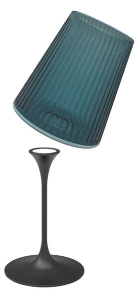 Trebonn SplitGlass Easy Blue Bicchiere Vetro Sintetico Infrangibile Finitura Cannettata