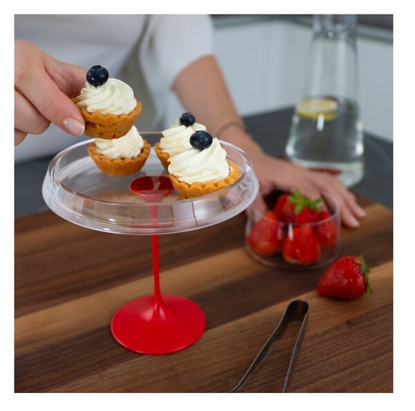 Trebonn SplitGlass Snack Plate Red Label Vassoio Vetro Borosilicato Diametro 15cm