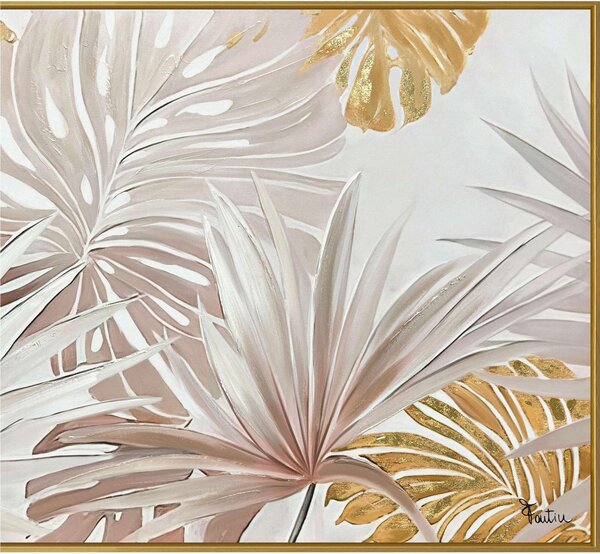 Quadro con cornice da parete, DOLCE FORESTA 120x60x1,6 cm pannello in legno colore con colori acrilici e tempera