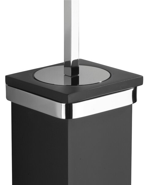 Porta scopino da terra con bossolo in resina poliestere OSCAR 9,5x8,5xh35,5 cm - peso 1,12 stile moderno colore nero
