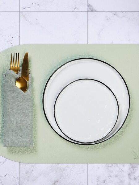 Set di 6 sottobicchieri rotondi reversibili