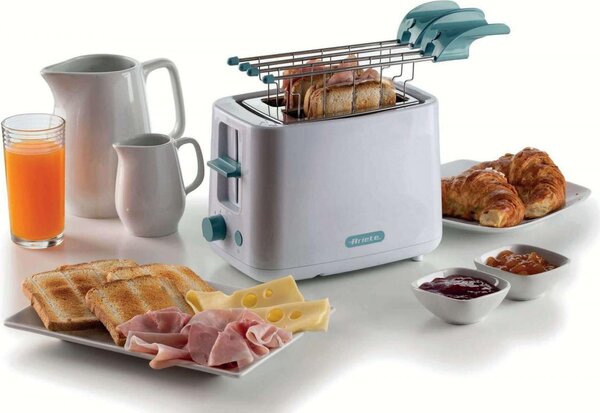 Ariete Tostapane con Pinze 2 Fette Potenza 760 Watt 7 Livelli di Doratura colore Bianco - 00C015704AR0