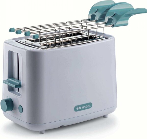 Ariete Tostapane con Pinze 2 Fette Potenza 760 Watt 7 Livelli di Doratura colore Bianco - 00C015704AR0