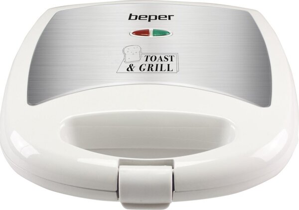 Beper Tostapane Piastra per Toast Antiaderente Potenza 1300 Watt colore Bianco - 90.620