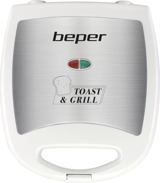 Beper Tostapane Piastra per Toast Antiaderente Potenza 1300 Watt colore Bianco - 90.620