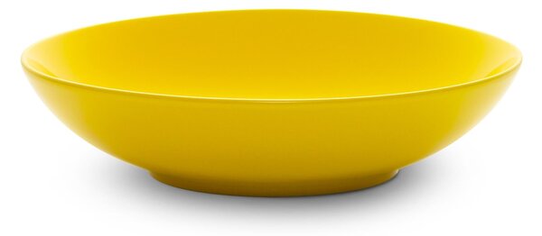 Servizio piatti 18 pezzi 6 posti tavola in porcellana con decoro Sottosmalto Collezione Mitika lavabile in lavastoviglie colore Giallo Sorrento