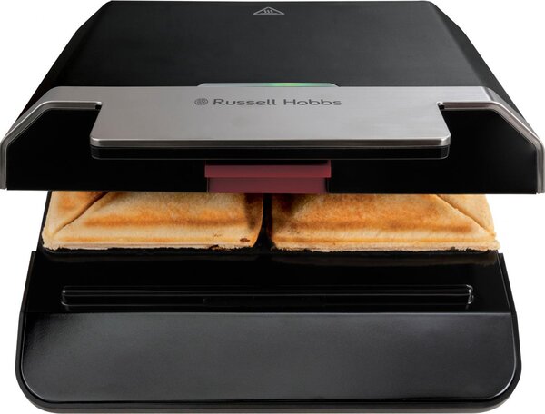 Russell Hobbs Tostapane Piastra per Toast Antiaderente Potenza 750 Watt colore Nero e Acciaio Inox - 26800-56 Easy Clean