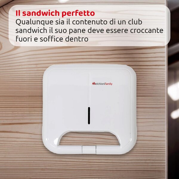 Melchioni Tostapane Piastra per Toast Antiaderente Potenza 750 Watt colore Nero - Tostina New