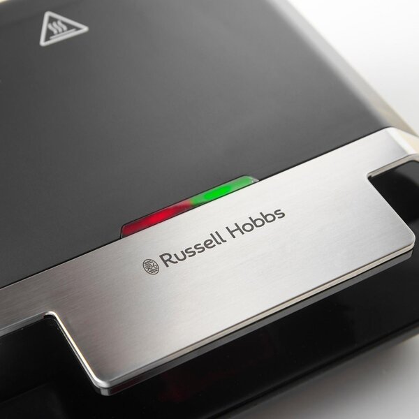 Russell Hobbs Tostapane Piastra per Toast Antiaderente Potenza 750 Watt colore Nero e Acciaio Inox - 26800-56 Easy Clean