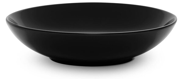 Servizio piatti 18 pezzi 6 posti tavola in porcellana con decoro Sottosmalto Collezione Mitika lavabile in lavastoviglie colore nero