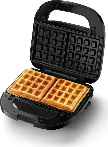 Philips Tostapane Piastra per Toast e Waffle Antiaderente Potenza 750 Watt colore Nero / Argento - HD2350/80