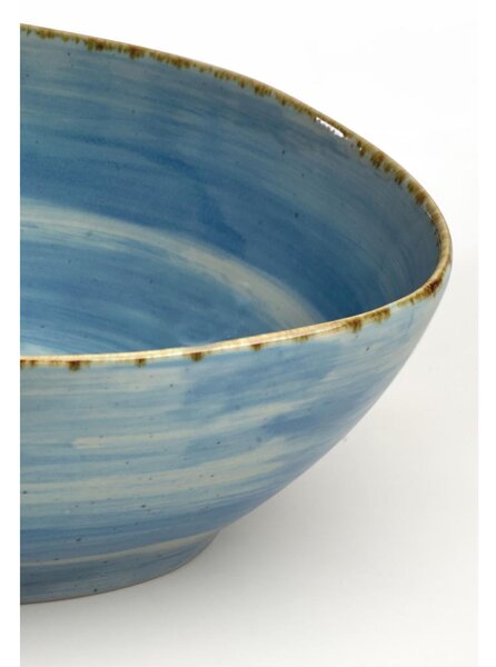 Ciotolona Grande fonda , pasta in GRES Alta Cucina diametro 27.5X24.5X9,5 cm lavabile in lavastoviglie, adatto al microonde decoro sotto smalto colore Azzurro Anice