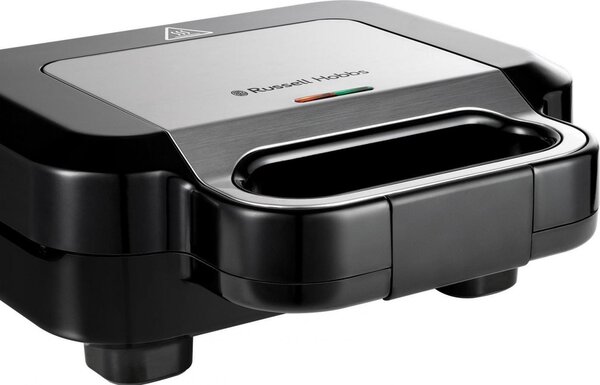 Russell Hobbs Tostiera Potenza 750W con Piedini Antiscivolo e Piastre rimovibili colore Nero Inox - 26810-56