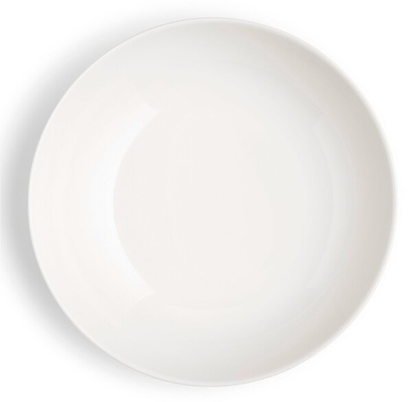 Piatti Fondi set pezzi, 6 posti tavola in porcellana limoges SKANDIA cm 23 lavabile in lavastoviglie Bianco Freddo