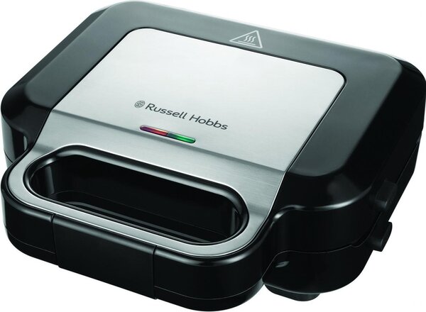Russell Hobbs Tostiera Potenza 750W con Piedini Antiscivolo e Piastre rimovibili colore Nero Inox - 26810-56