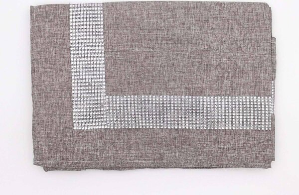 Blanco Raya Tovaglia 12 posti con Bordo elegante di Strass colore Light Brown - New Diamond