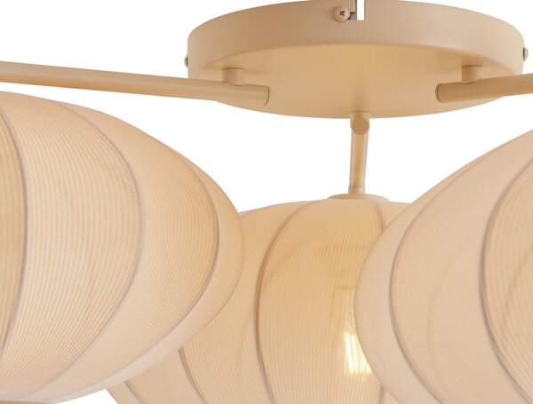Plafoniera Japandi beige a 3 luci - Multi Bida