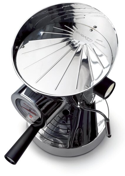 Macchina da caff� DIVA Bugatti in acciaio inox 24x24x 36.5 cm -Peso 9,5 kg, 0,8 Litri per caff� macinato e in polvere Prodotta interamente in Italia con Garanzia Italiana
