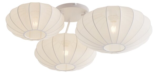 Plafoniera Japandi bianca a 3 luci - Multi Bida