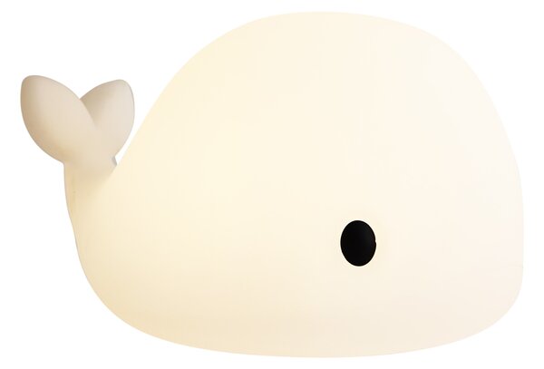 Lampada da tavolo bianca 30 cm con LED dimmerabile IP54 ricaricabile - Baby Whale