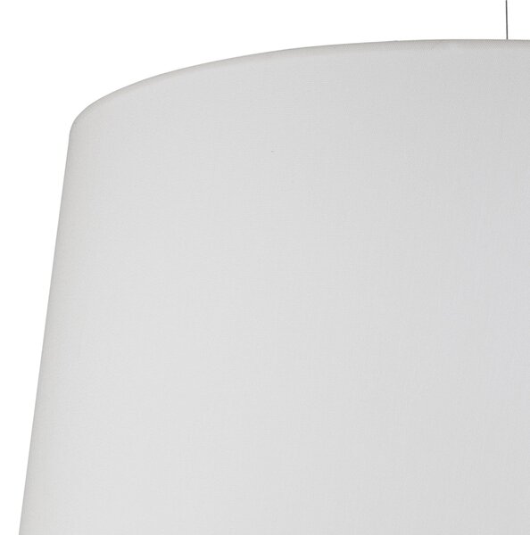 Lampadario a sospensione con Tessuto liscio Bianco ORION �50xh38cm- peso 1,6 kg Supporto in Metallo Sospensione