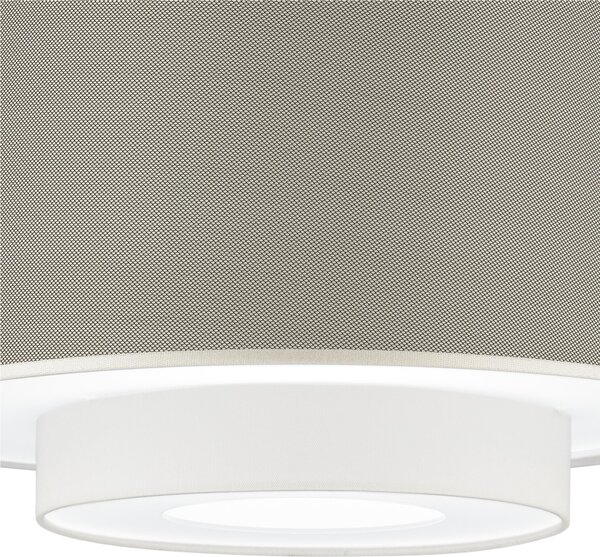 Lampadario a sospensione con Tessuto Micro rete Nera ORION �50xh38cm- peso 1,6 kg Supporto in Metallo Sospensione