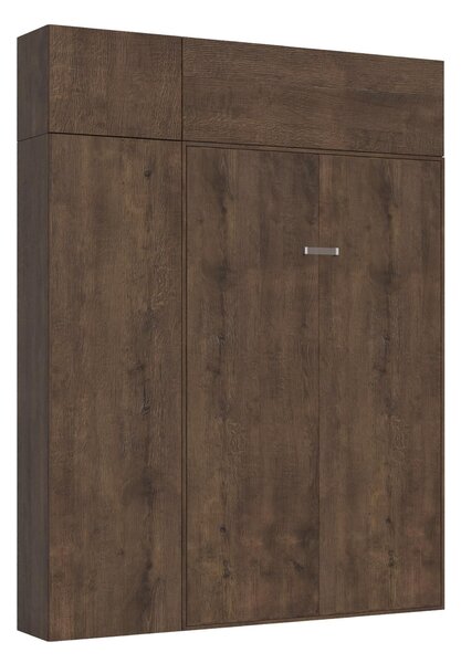 Letto a scomparsa Kentaro Una Piazza E Mezza con pensile vasistas - pensile sopra Chiuso Occupa solo 39 cm di profondit�, Dimensioni chiuso 193,6x39,2xh250,5 cm Bianco Frassino