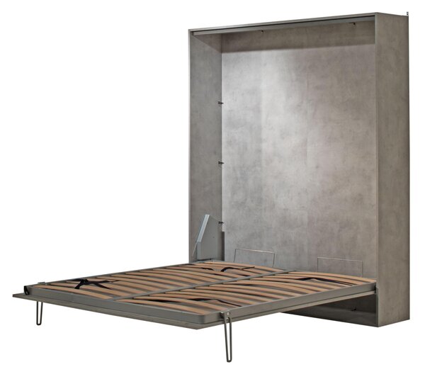 Letto a scomparsa Kentaro matrimoniale c Chiuso Occupa solo 39 cm di profondit�, Dimensioni chiuso 174x39xh210 cm struttura in legno colore Noce
