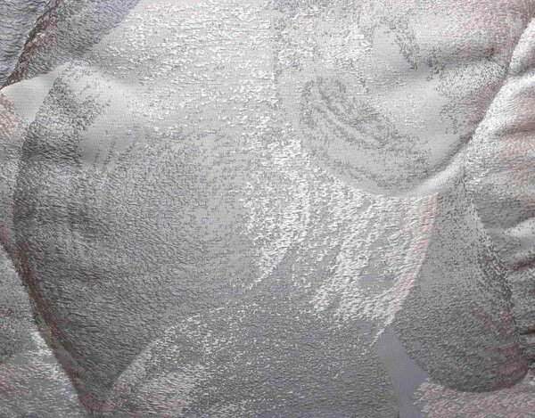 Elite Trapunta Invernale Matrimoniale 260x265 cm in Raso fantasia Jacquard Cerchi colore Grigio - Noemi