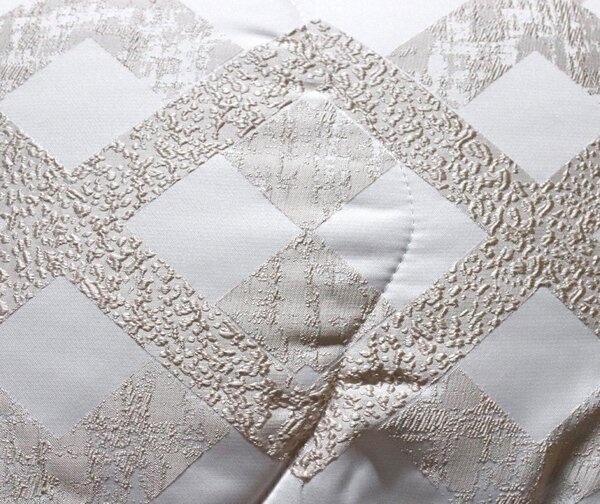 Elite Trapunta Invernale Matrimoniale 260x265 cm in Raso fantasia Jacquard Rombo colore Beige - Noemi