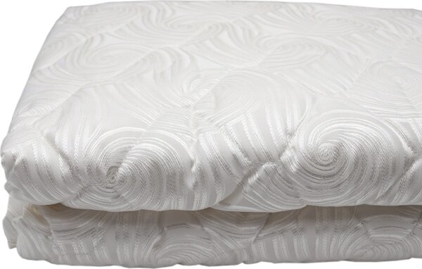 Blanco Raya Trapunta Matrimoniale mezza stagione lavorazione jacquard tono su tono colore Bianco