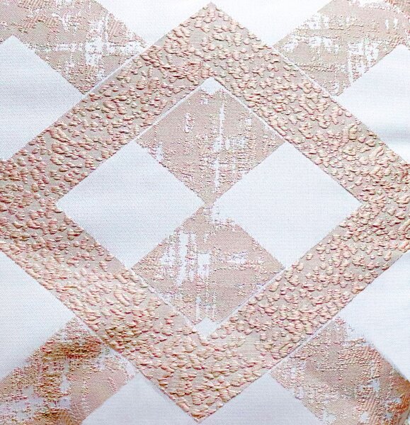 Elite Trapunta Invernale Matrimoniale 260x265 cm in Raso fantasia Jacquard Rombo colore Tortora - Noemi