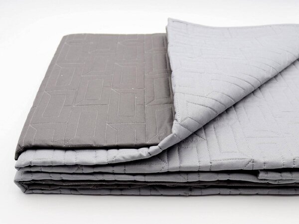 Blanco Raya Trapunta Mezza Stagione Singolo in Poliestere Tinta unita Double face colore Grigio - Brick