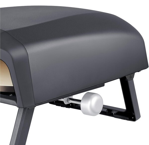Forno Pizza A gas con Rotazione del Piano in pietra refrattaria Dimensioni 61x44x h 31,5 cm - Peso kg 12.5 guscio esterno in carbonio verniciato interno acciaio inox