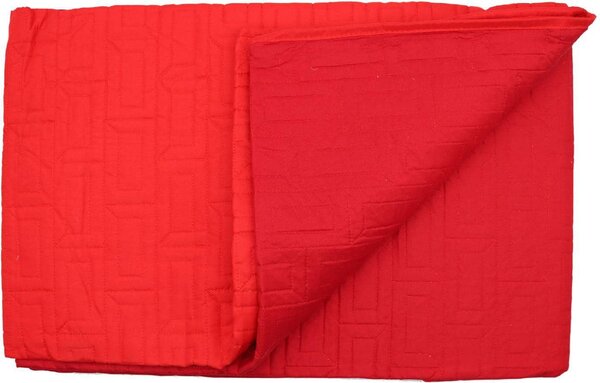 Blanco Raya Trapunta Mezza Stagione Singolo in Poliestere Tinta unita Double face colore Rosso - Brick
