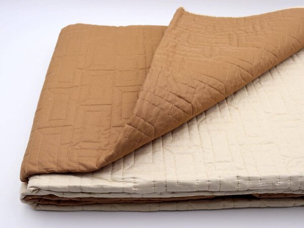 Blanco Raya Trapunta Mezza Stagione Una Piazza e Mezza in Poliestere Tinta unita Double face colore Crema - Brick