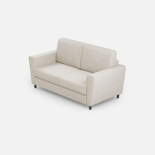 Divano Yasel 2 posti due sedute da 60cm misure esterne 172x85x h 85cm rivestimento completamente sfoderabile colore latte