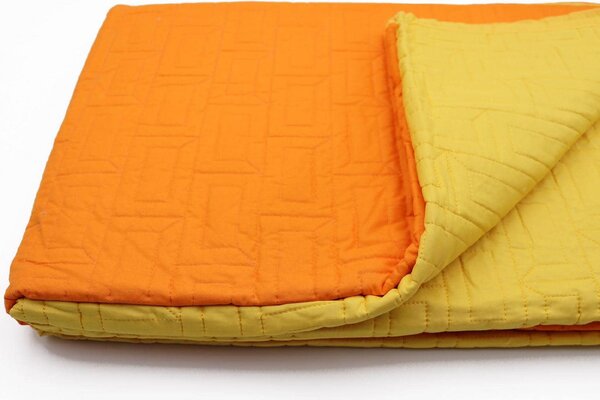Blanco Raya Trapunta Mezza Stagione Singolo in Poliestere Tinta unita Double face colore Giallo - Brick