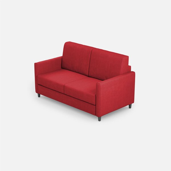 Divano Karay 2 posti due sedute da 60cm misure esterne 138x85x h 85 cm - Kg 22 rivestimento completamente sfoderabile colore Rosso